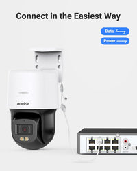 ANNKE NCPT500 3K 5MP for Home Surveillance PoE IP Security Camera Two-way Audio Speaker