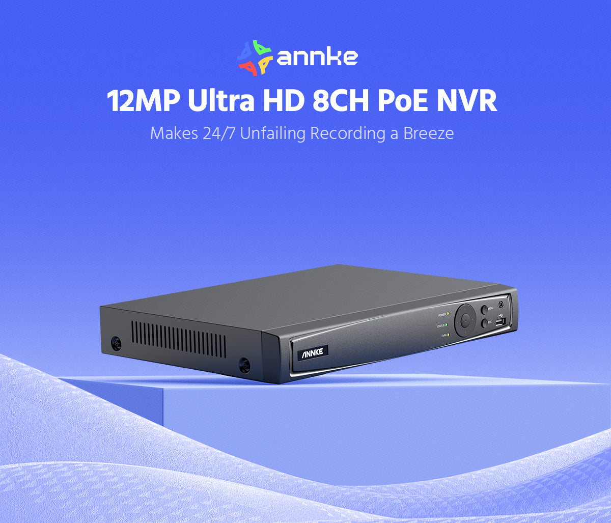 ANNKE 8CH 12MP for Professional Surveillance NVR H.265+ PoE Network Video Recorder