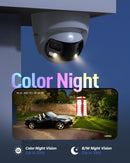 FCD800 - 8MP UHD Dual-Lens Outdoor PoE Security Camera, 180° Panoramic View, Smart Dual Light Night Vision, Two-Way Audio, Active Siren & Alarm, Human & Vehicle Detection, IP67