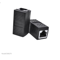 Premium Black RJ45 Ethernet Coupler – Heavy Duty 8P8C Network Cable Joiner – High-Speed Female to Female LAN Extender Adapter (Black)