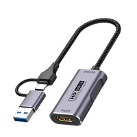 HDTV to USB3.0 and Type-c 2-in-1 Video Capture Card 4K With Multi-system Compatibility for Switch Phone PC Live Broadca