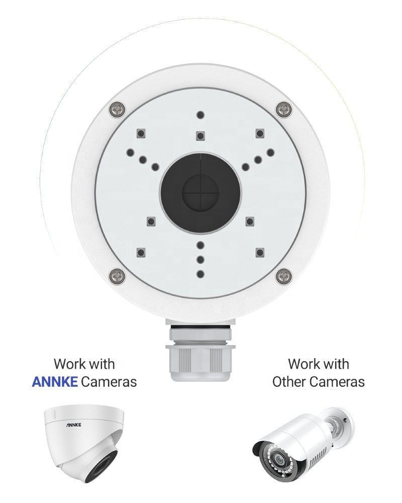 Junction Box Mount Bracket for CCTV Security Cameras Outdoor Waterproof Aluminum