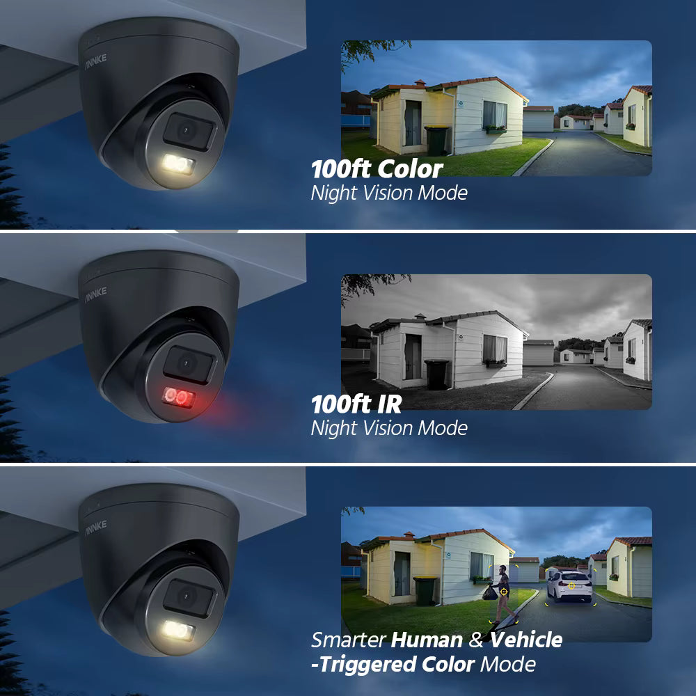 ANNKE AC500 3K 5MP Security Camera Smart Dual Light AI Human Vehicle Detection POE IP Camera Full Color CCTV Camera