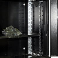 9U Server Rack Cabinet – SPCC Cold Rolled Steel, 50kg Load Capacity – IP20 Rated Network Enclosure for DVR & NVR, PABX & Servers (RAL9004 Black)