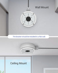 Junction Box Mount Bracket for CCTV Security Cameras Outdoor Waterproof Aluminum