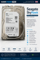 Seagate SkyHawk 6TB Surveillance Harms – 24/7 Recording, 256mb, for 64 Camera Support, Data Recovery Service Included (ST6000VXZ09)
