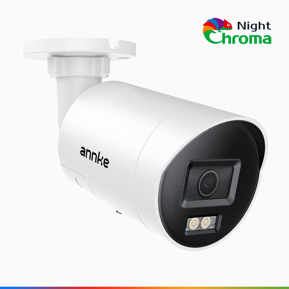 ANNKE NCBR800 4K NightChroma PoE camera with red and blue deterrent lights