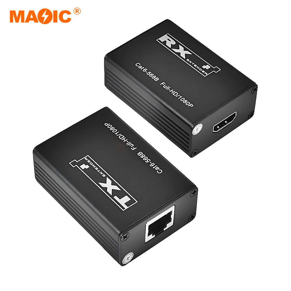 MAQIC TX and RX HDMI extender pair for Full HD 1080P over Cat6