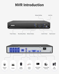 ANNKE 8CH 12MP for Professional Surveillance NVR H.265+ PoE Network Video Recorder