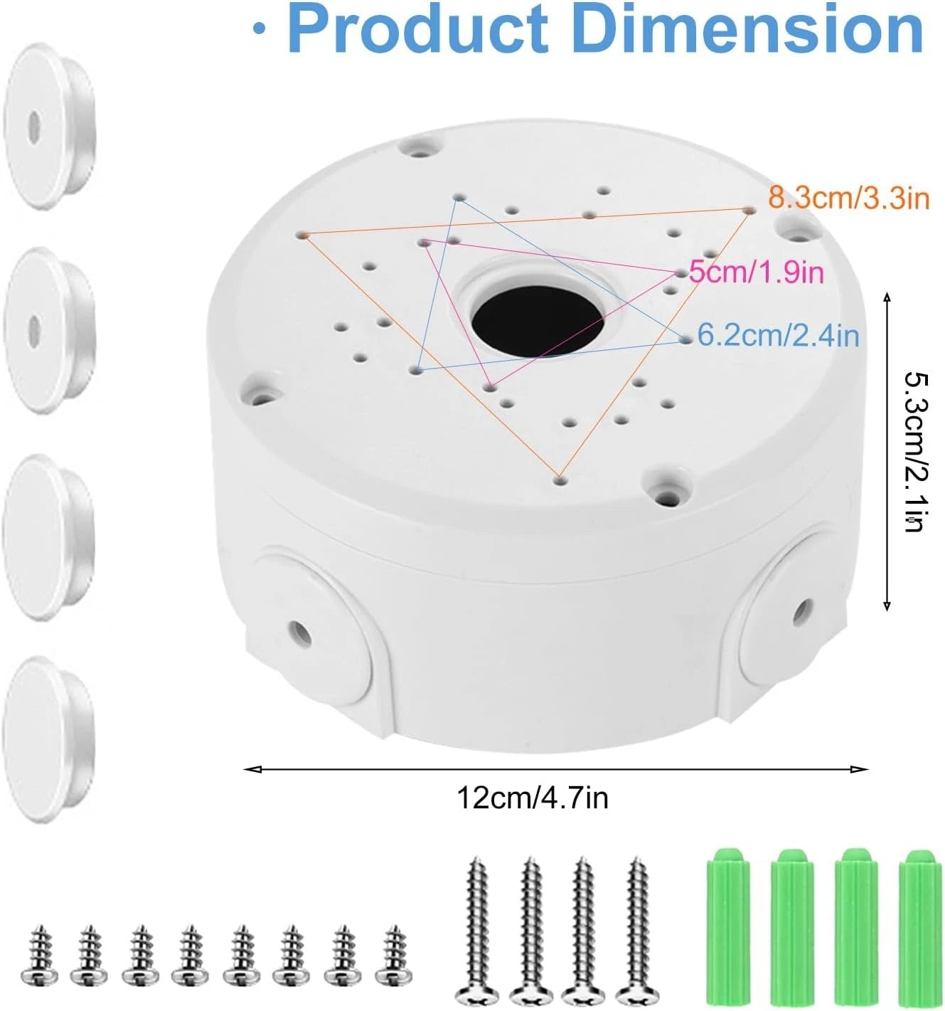 Universal Waterproof ABS CCTV Camera Junction Box for Dome Cameras – Compatible with ANNKE & Other Leading Brands