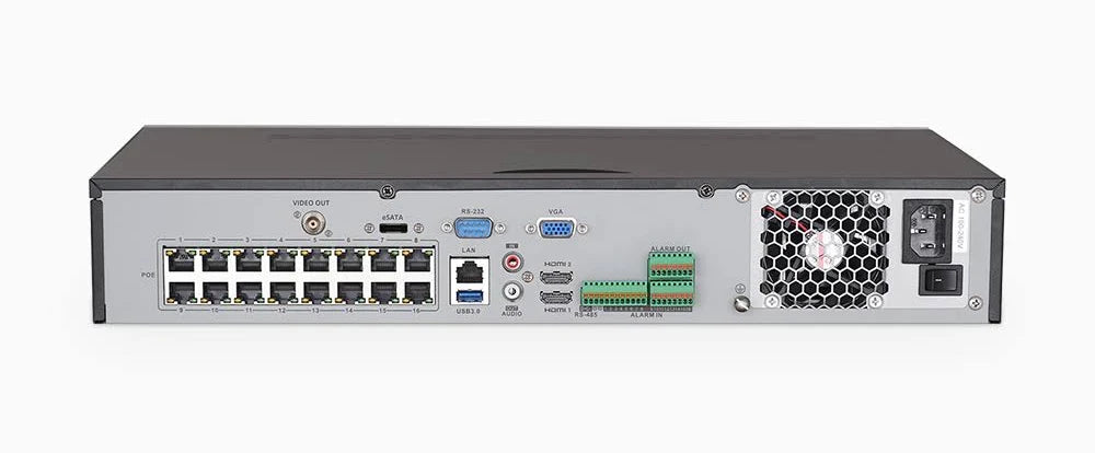 NR3212 / N931BB+JHJ030-U 32 Channel 4K PoE NVR Recorder with 16 PoE Ports, 12MP Recording, 4 HDD Bays & Remote Access